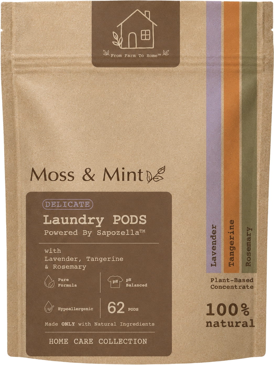 DELICATE |  Laundry Wash PODs | 62 PCS